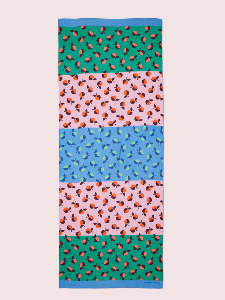 Kate Spade,Colorblock Apples Oblong Scarf,