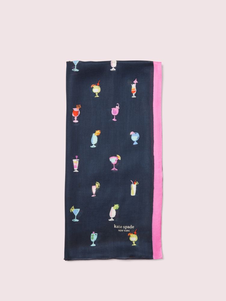 Kate Spade,Cocktails Oblong Scarf,