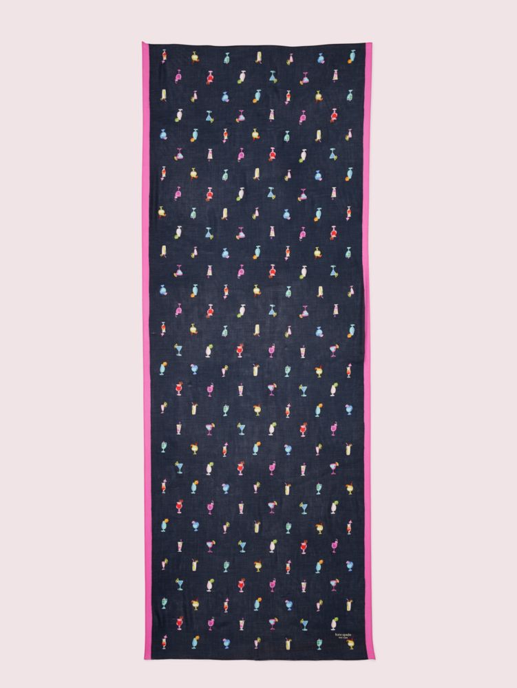 Kate Spade,Cocktails Oblong Scarf,