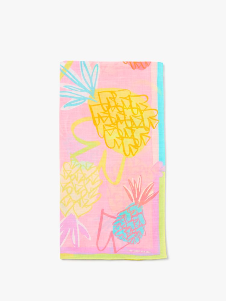 Kate Spade,Pineapple Spade Oblong Scarf,