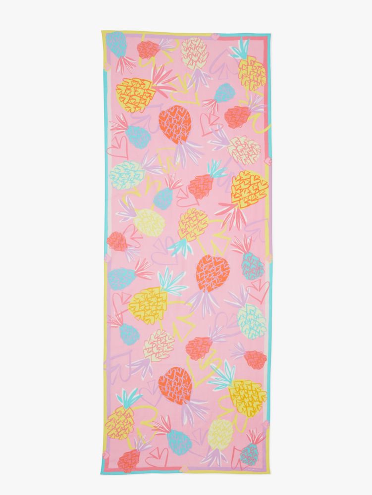 Kate Spade,Pineapple Spade Oblong Scarf,
