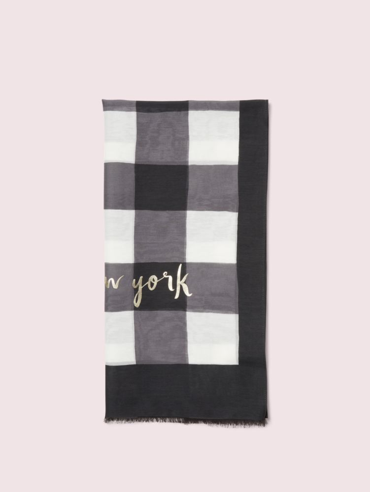 Party Plaid Oblong Scarf, , Product