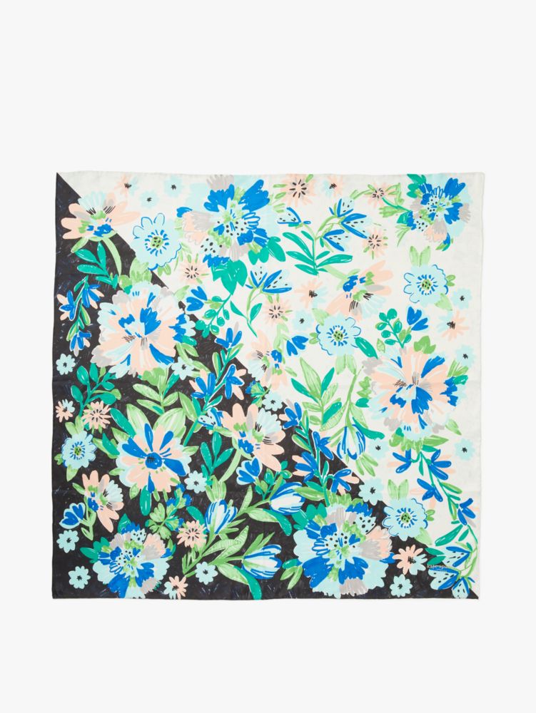 Full Bloom Silk Square Scarf, , Product