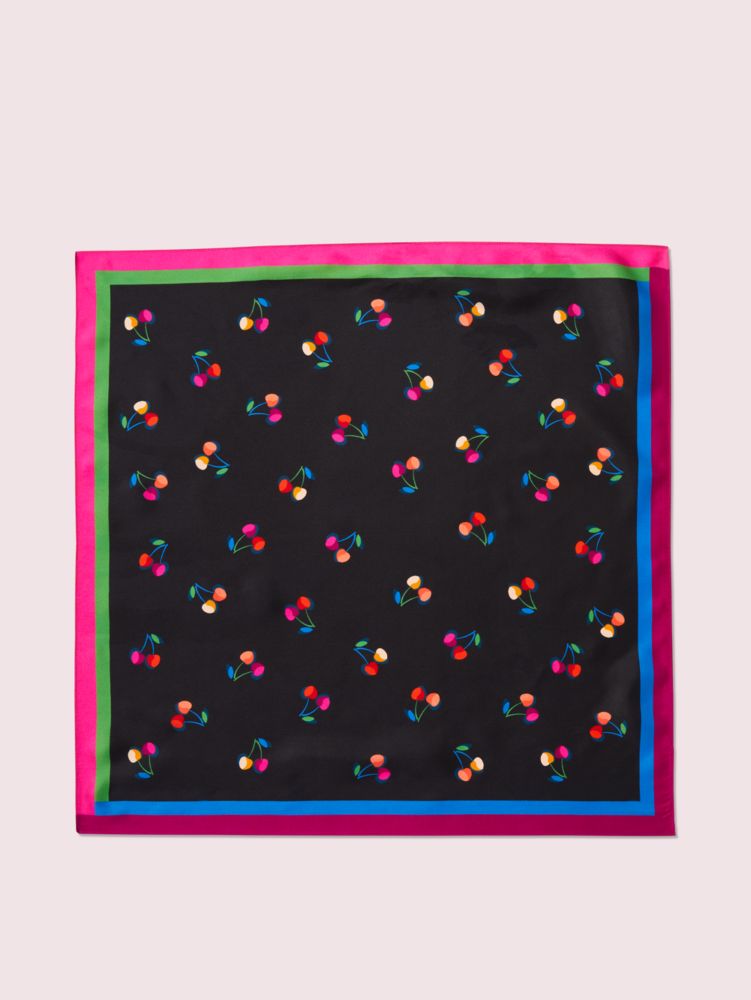 Kate Spade,Cherry Toss Silk Bandana,