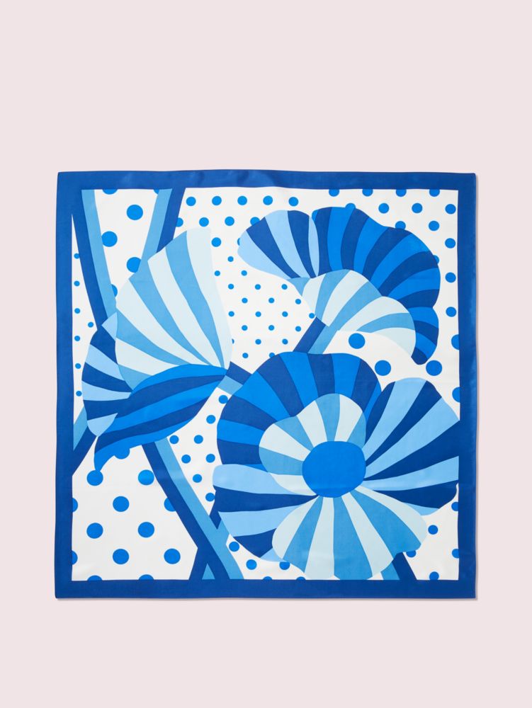 Kate Spade,Geo Bloom Silk Square Scarf,