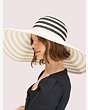 Kate Spade,striped sunhat,hats,Parchment