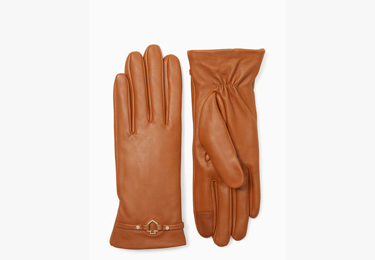 Kate Spade,cut out spade leather gloves,hats, gloves & scarves,50%,Corn image number 0