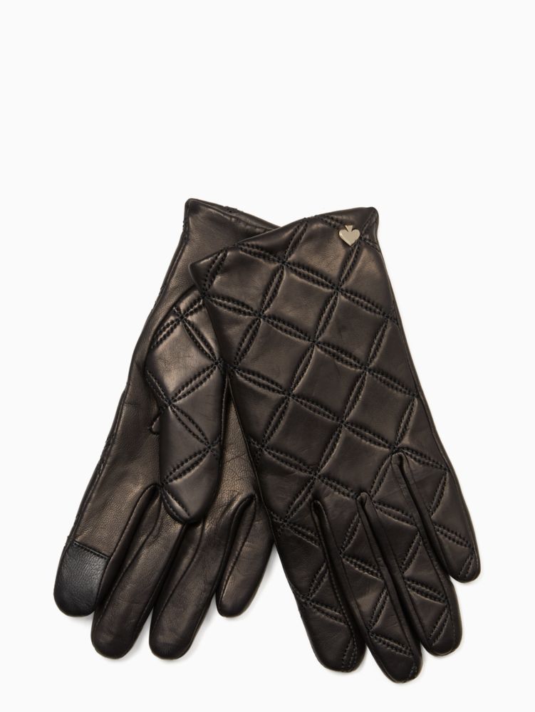 Kate Spade,quilted leather glove,hats, gloves & scarves,