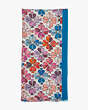 Kate Spade,painterly spade flower oblong scarf,Denim