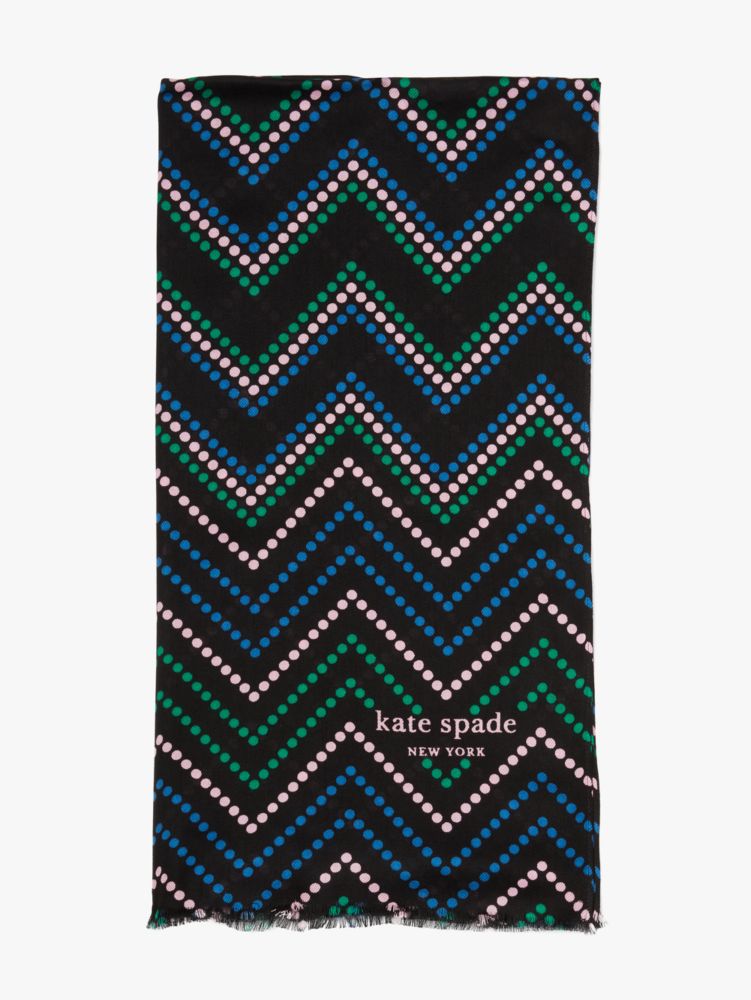 Kate Spade,Chevron Dot Oblong Scarf,