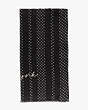 Kate Spade,pin dot stripe oblong scarf,scarves,Black / Glitter