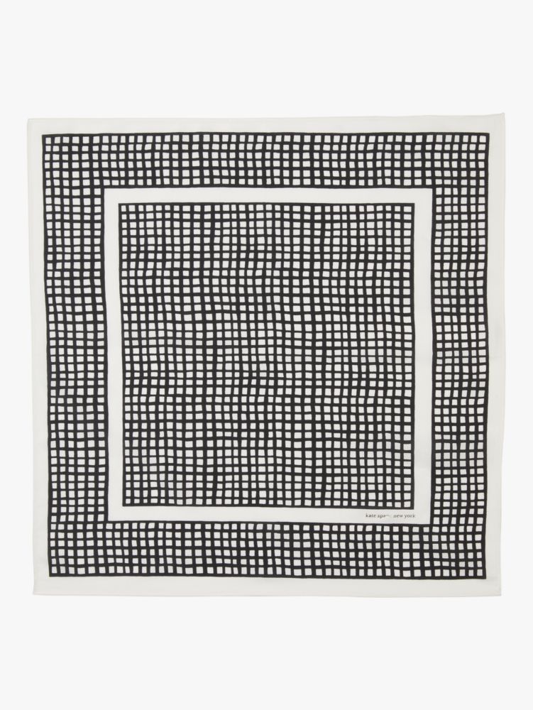 Kate Spade,Asymmetric Check Cotton-silk Bandana,