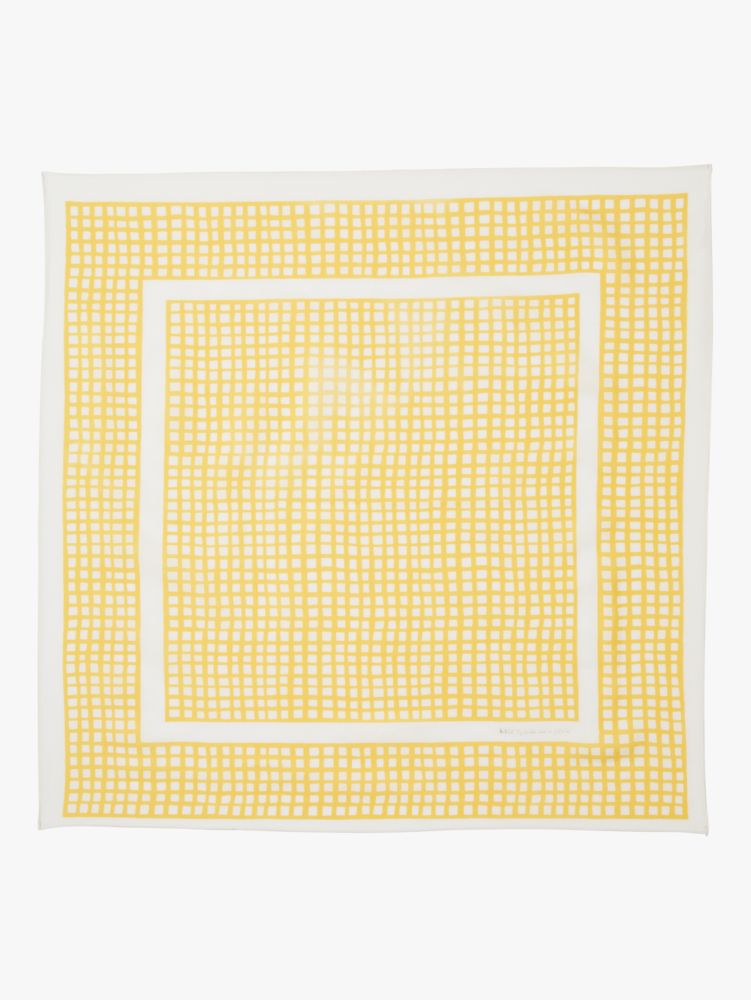 Kate Spade,Asymmetric Check Cotton-silk Bandana,