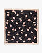 Kate Spade,falling poppies silk square scarf,scarves,Black / Glitter