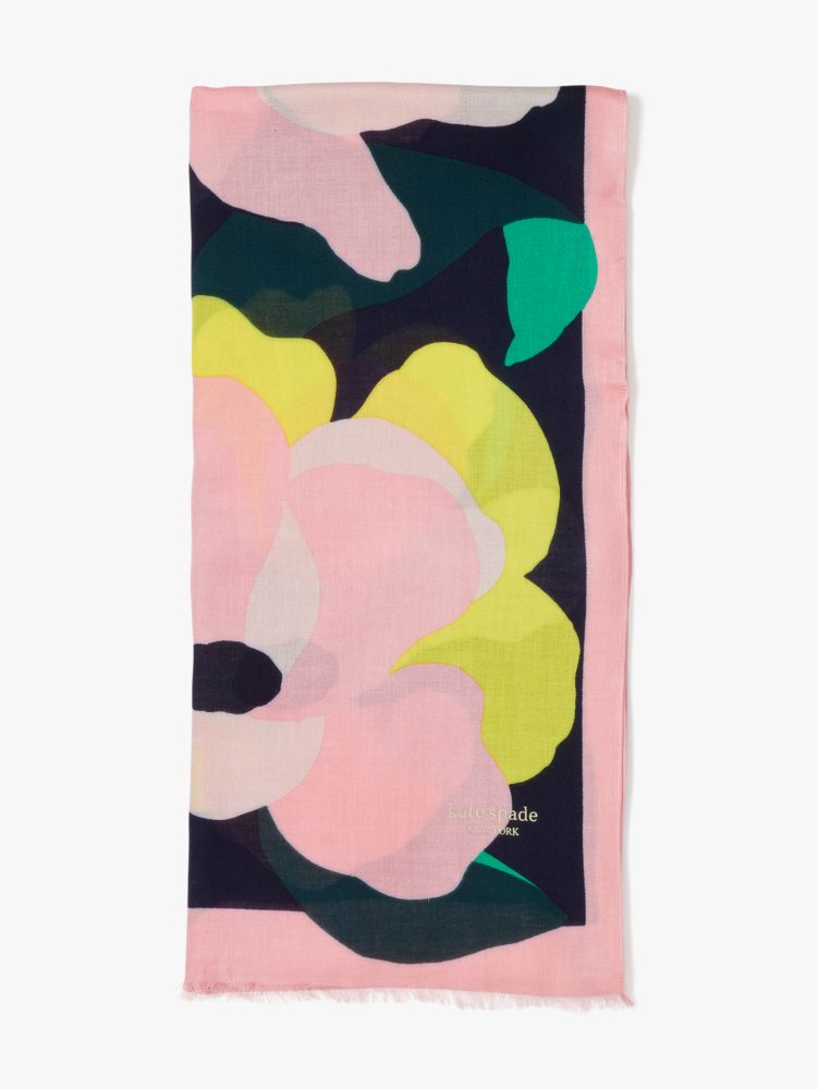 Kate Spade,Colorblock Floral Oblong Scarf,