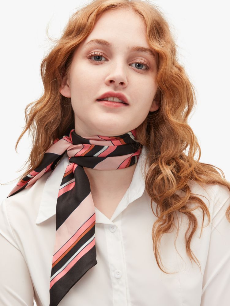 Kate Spade,Aquatic Stripe Twisted Scarf,