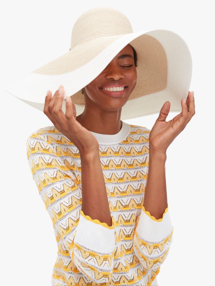 Kate Spade Woven Straw Large Brim Sun Hat - ShopStyle