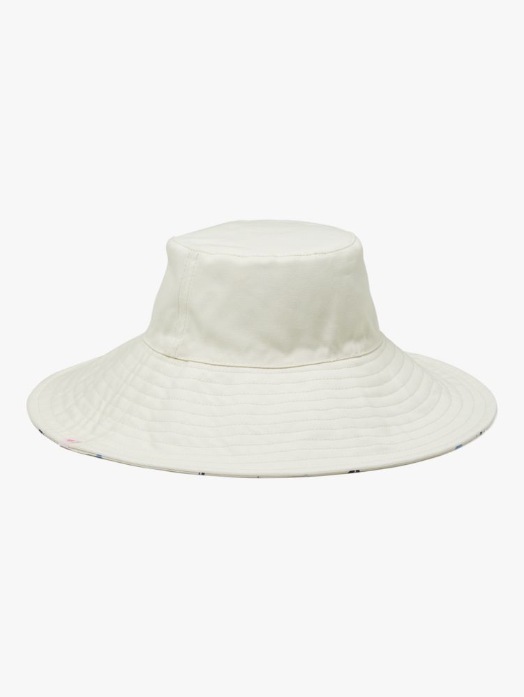 Kate Spade,Dainty Bloom Long Brim Reversible Bucket Hat,
