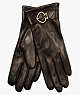Kate Spade,spade buckle gloves,gloves,Black / Glitter
