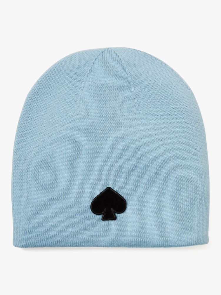 Kate Spade,flocked spade beanie,hats,40%,Lt Blue
