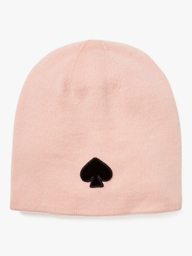 Kate Spade,flocked spade beanie,hats,40%,Rose