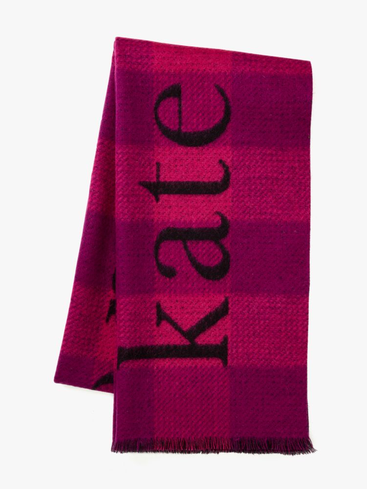Kate Spade,buffalo check logo scarf,scarves,