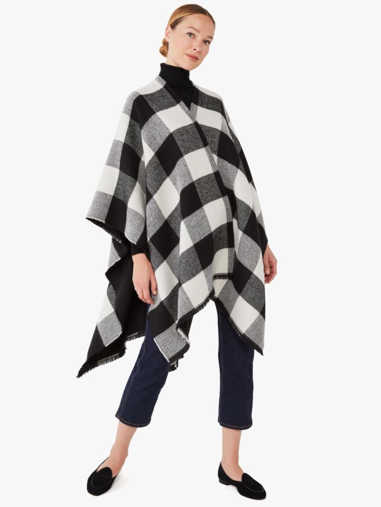 Kate Spade,Reversible Check Ruana,