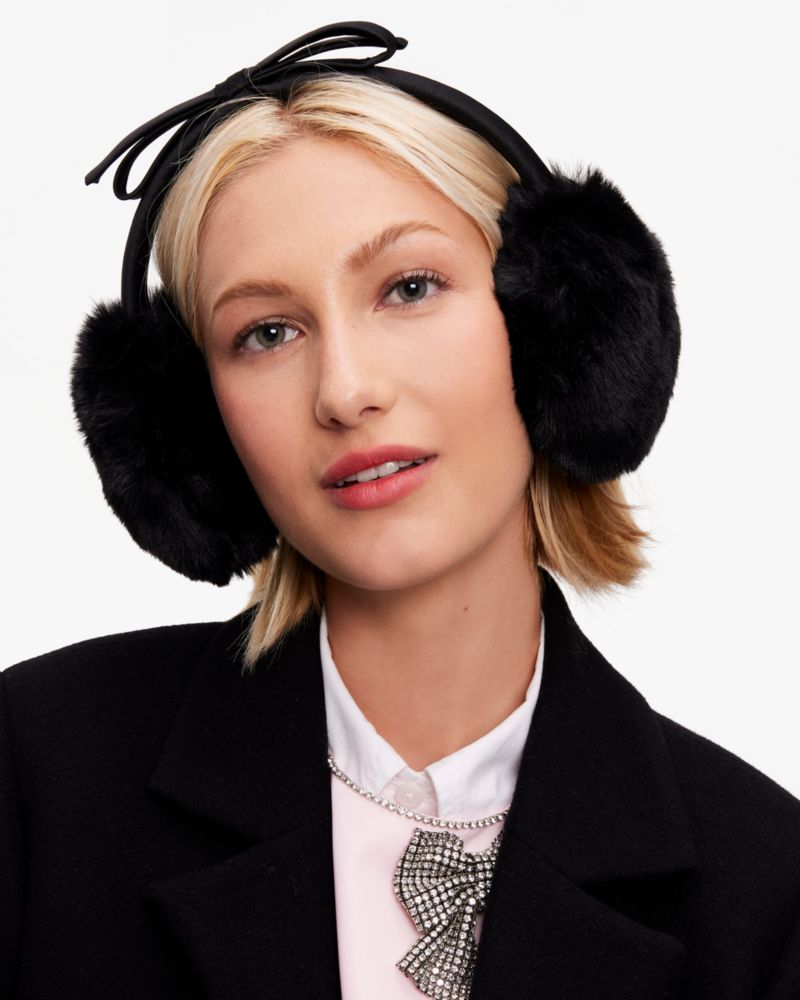 Kate Spade,Shoelace Bow Earmuffs,