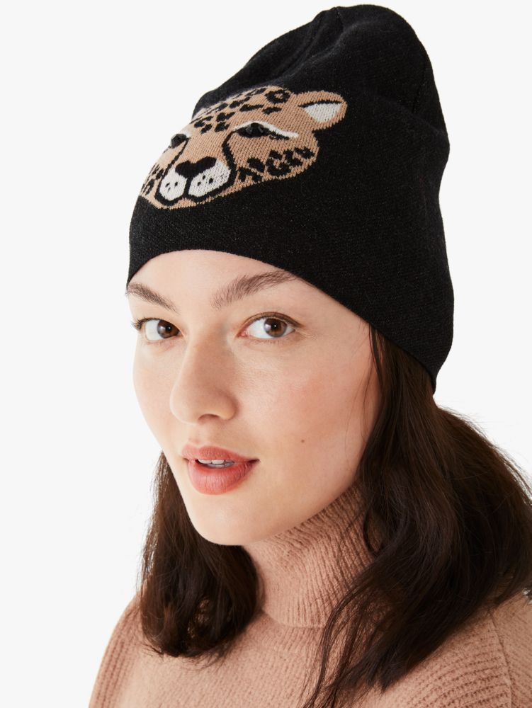 Kate Spade,leopard face beanie,hats,