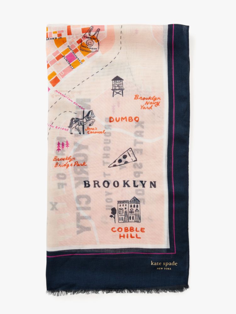 NYC Map Oblong Scarf, , Product