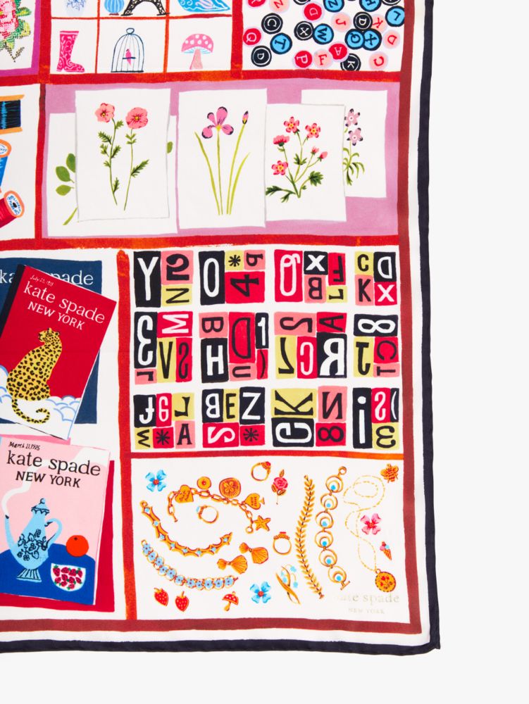 Kate Spade,Flea Market Silk Square,