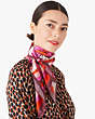 Kate Spade,floral stripe silk square scarf,scarves,Cream