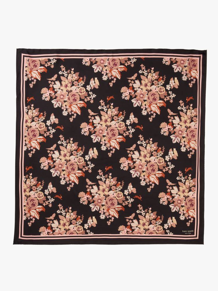 Kate Spade,Floral Bouquet Square Scarf,