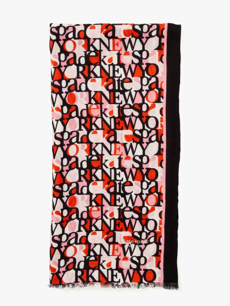Kate Spade,repeat logo oblong scarf,scarves,