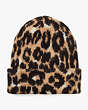 Kate Spade,brushed leopard beanie,hats,Maple