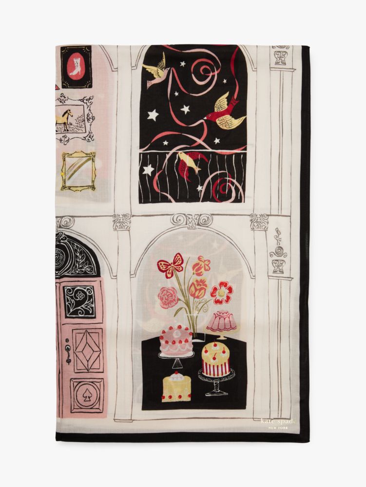 Kate Spade,Party Peeping Oblong Scarf,