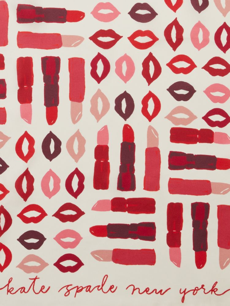 Lipstick Party Silk Square Scarf, , Product