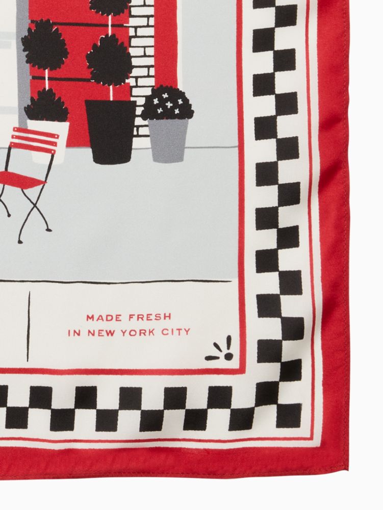 Kate Spade,pizza box silk bandana,scarves,