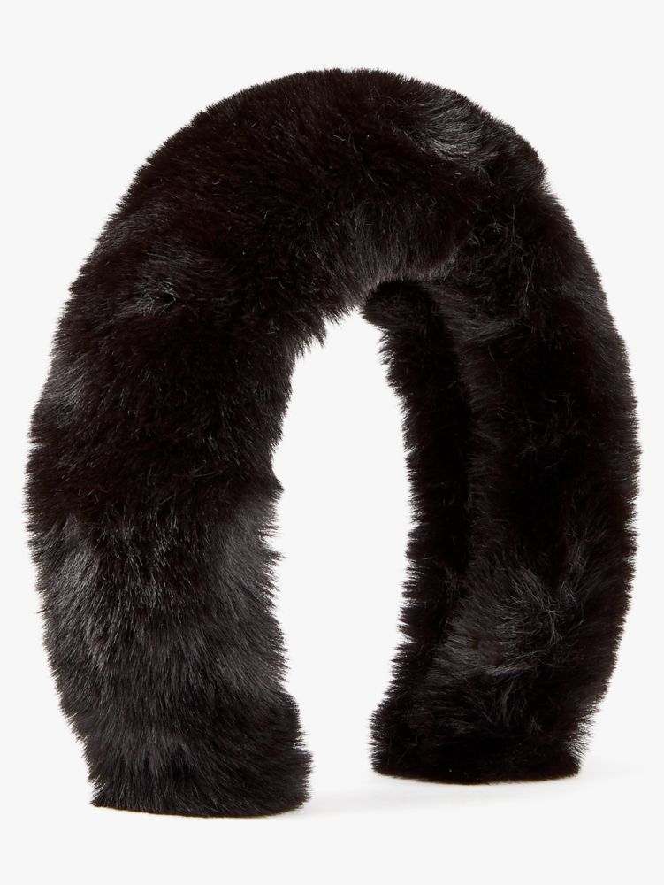 Faux Fur Headband, Black, Product