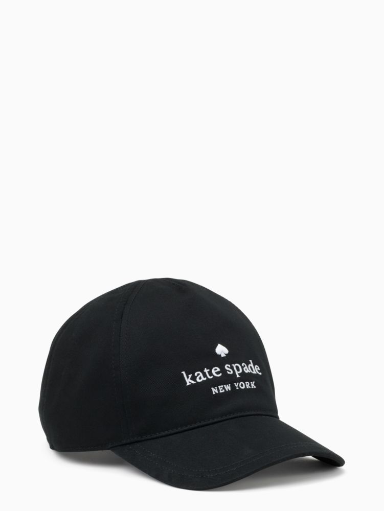 Kate Spade,セントリック ロゴ ベースボール キャップ,ファッション小物,ブラック