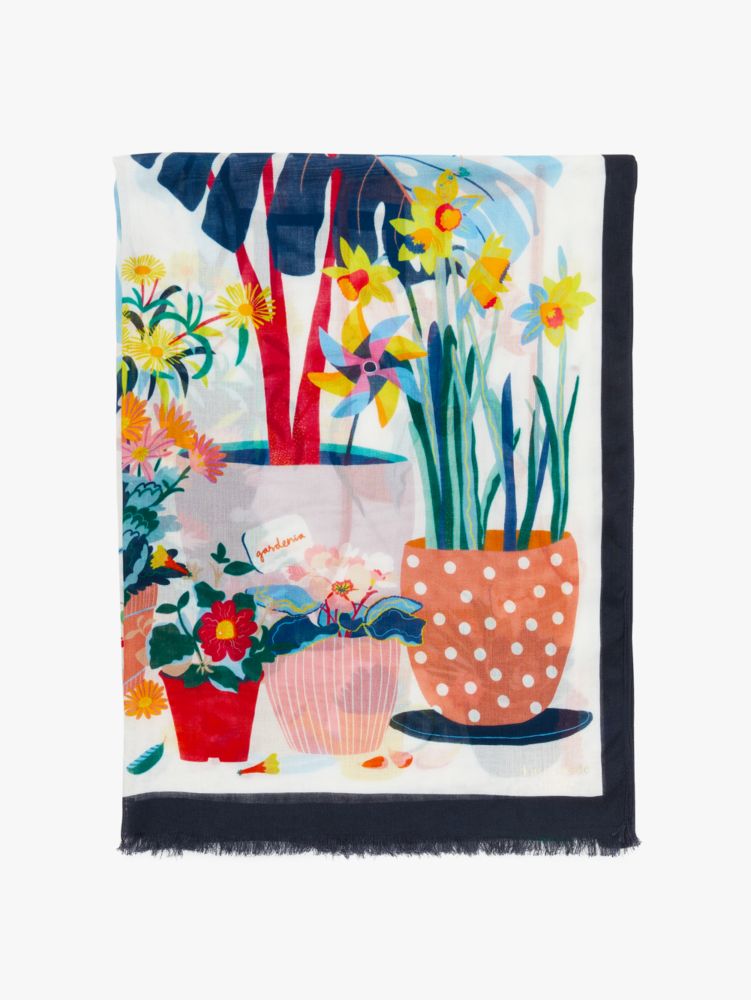 Kate Spade,Flower Pot Jungle Oblong Scarf,
