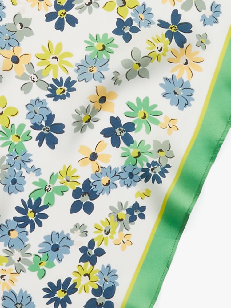 Floral Medley Silk Diamond Scarf, , Product