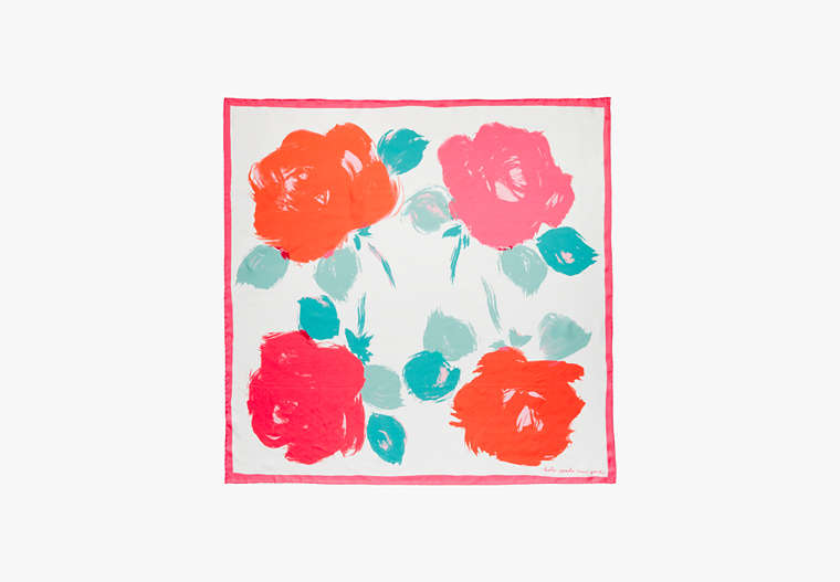 Kate Spade,Just Rosy Silk Square Scarf,scarves,