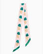 Kate Spade,pineapple silk skinny scarf,scarves,40%,Parchment