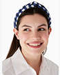 Kate Spade,gingham twisted headband,60%,Blazer Blue