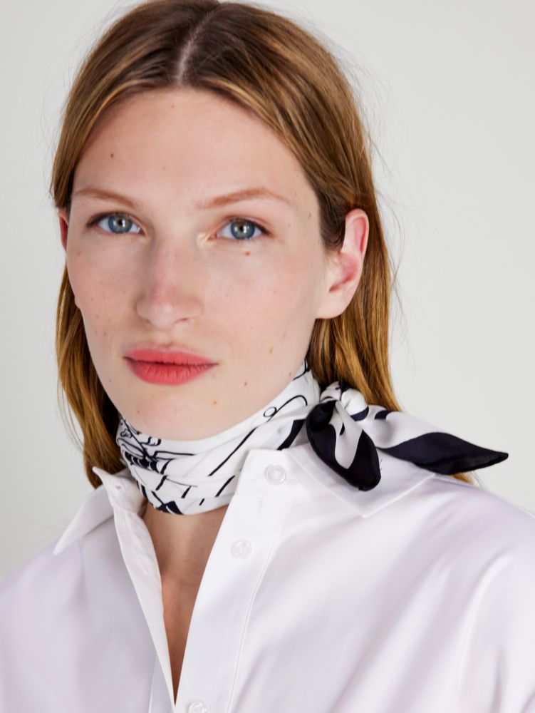 Summer Party Scene Silk Square Scarf, , Product