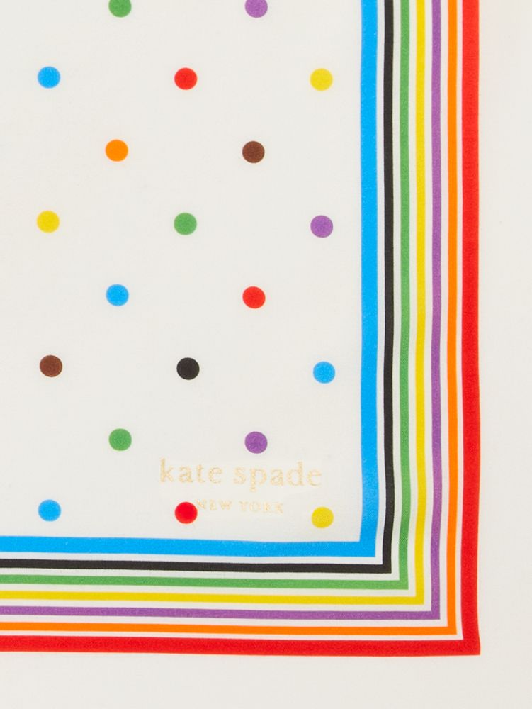 Kate Spade,Rainbow Dot Cotton Silk Bandana,