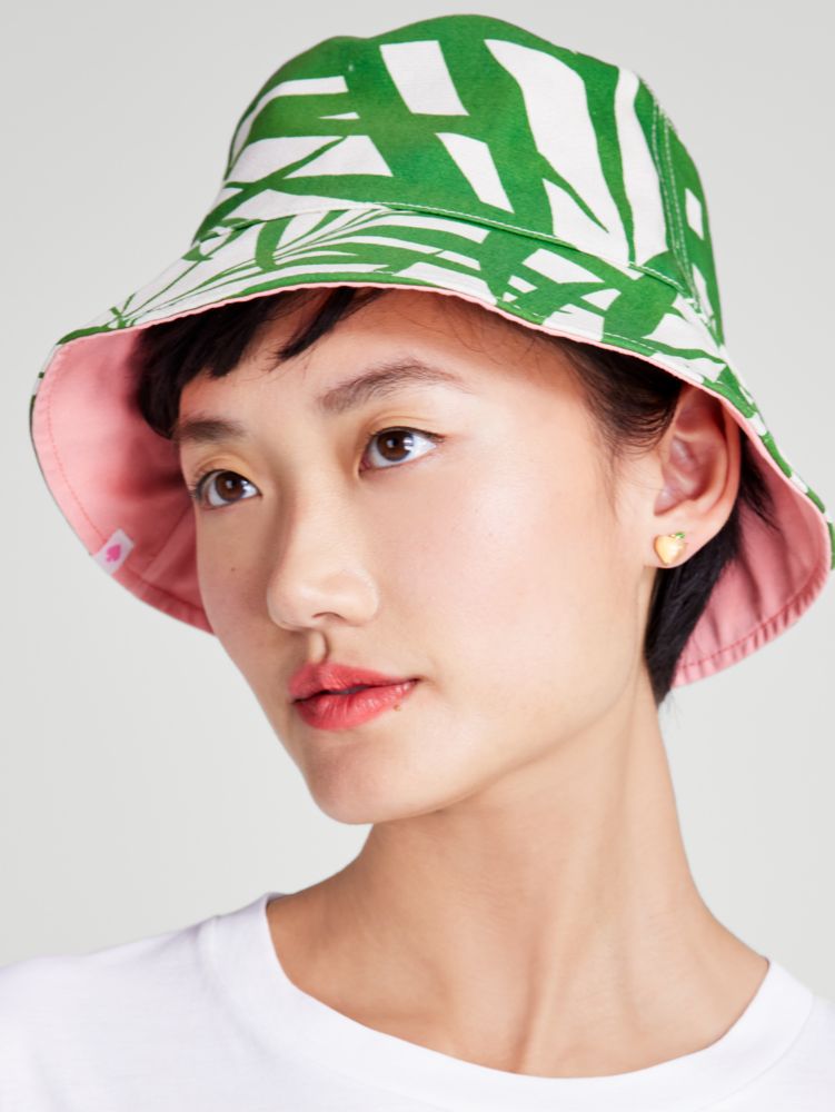 Huggalugs Palms Bucket Hat UPF 50+ with Adjustable Breakaway Strap on  Marmalade