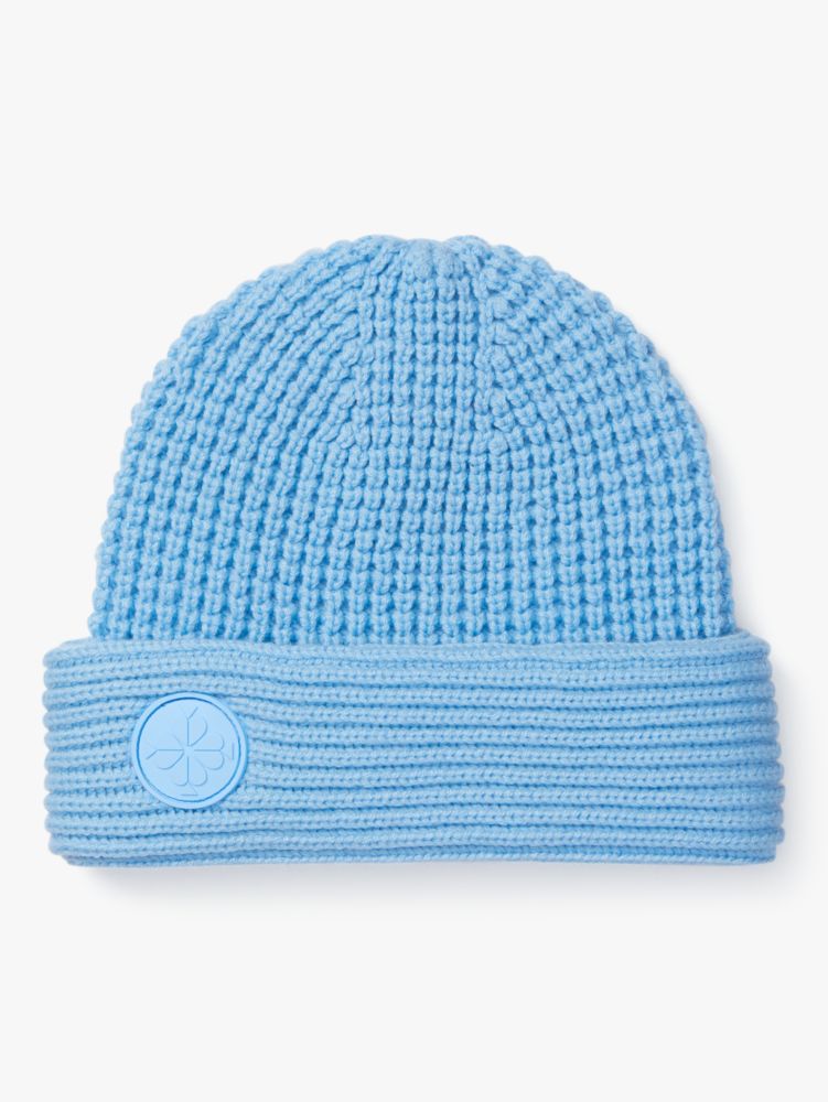 Kate Spade,Logo Waffle Beanie,Hyacinth