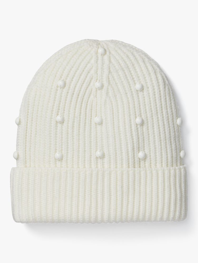 Kate Spade,Diamante Beanie,White